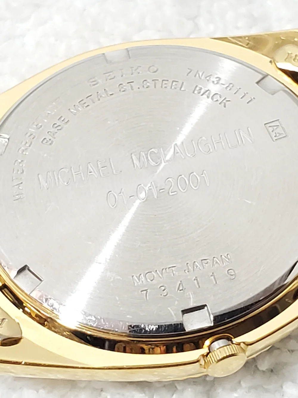 Vintage Seiko Men's Presidential Quartz Watch Gold Tone Day Date Watch One Jewel